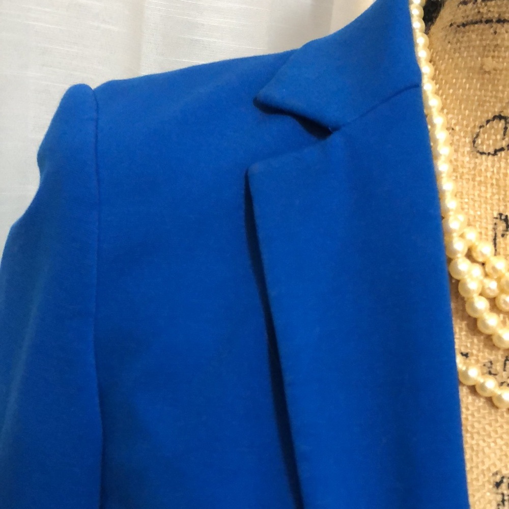 ETCETERA by Carlisle NEW YORK • Blue & Black Blazer Jacket • Zipper Detail - Picture 15 of 17